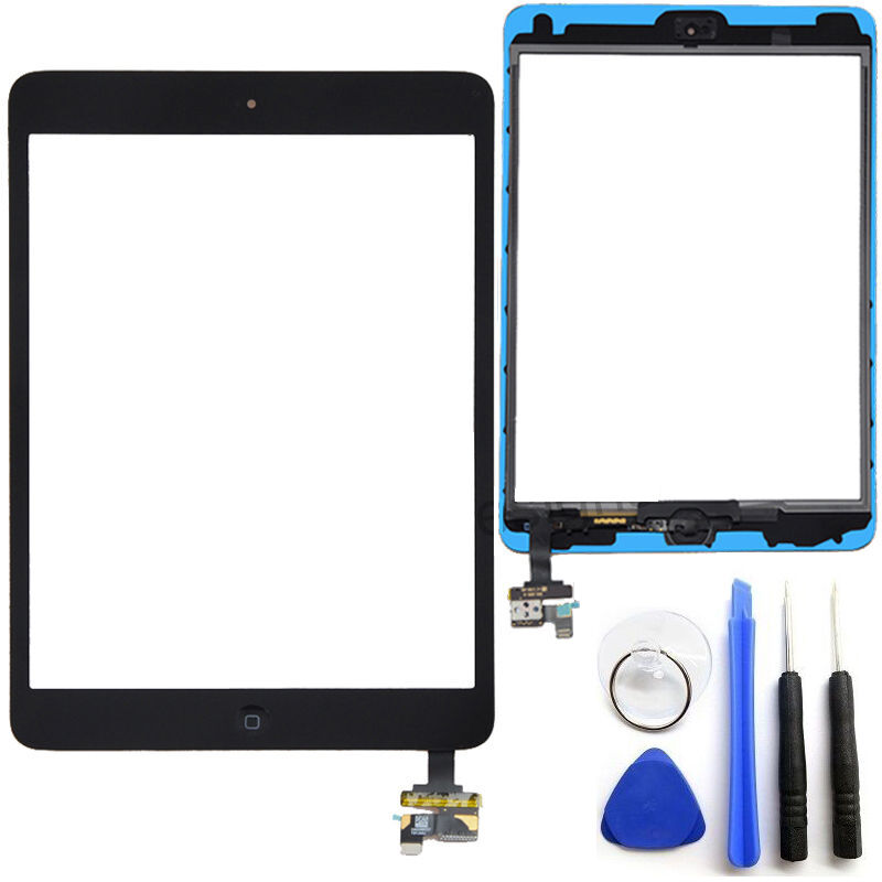 Oem Spec Black Touch Glass Digitizer Screen Home Button Ic For Ipad Mini 1 2 New