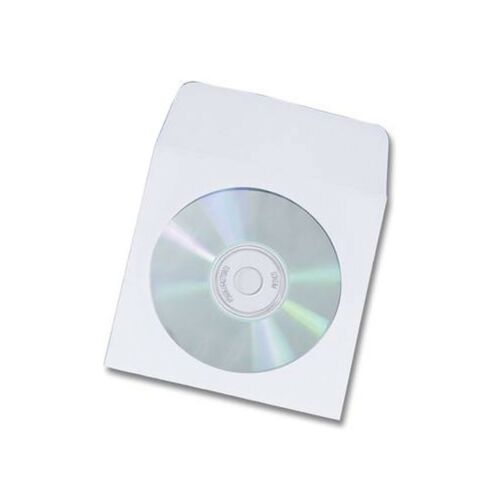 New 100 Paper Cd Dvd Paper Sleeve Window Flap Envelope